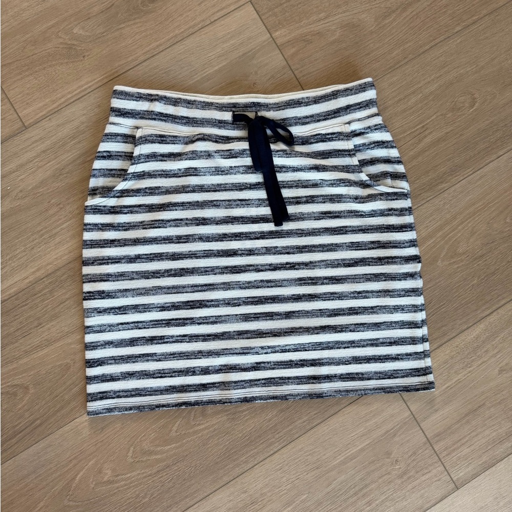 Market & Spruce Striped Knit Mini Skirt - Navy & White